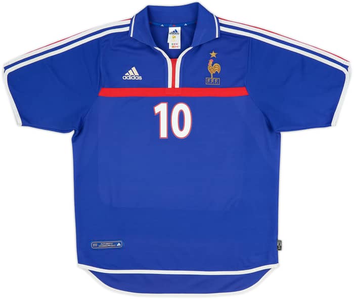 2000-02 France Home Shirt Zidane #10 - 8/10 - (L)