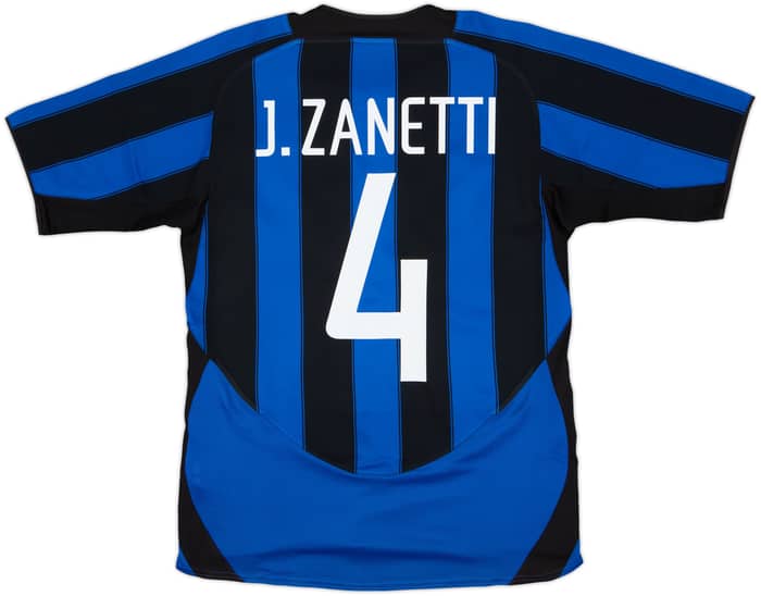 2003-04 Inter Milan Home Shirt J.Zanetti #4 - 6/10 - (M)
