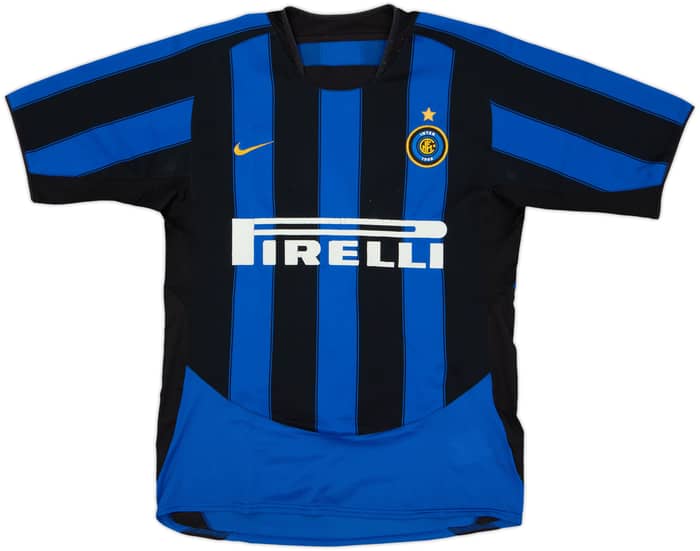 2003-04 Inter Milan Home Shirt J.Zanetti #4 - 6/10 - (M)