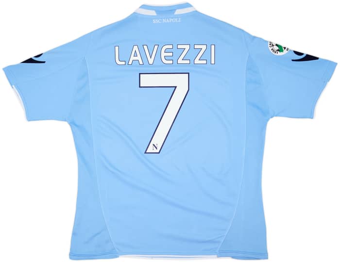 2009-10 Napoli Home Shirt Lavezzi #7 - 8/10 - (L)