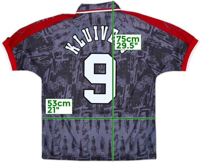 1996-97 Ajax Away Shirt Kluivert #9 - 9/10 - (L)