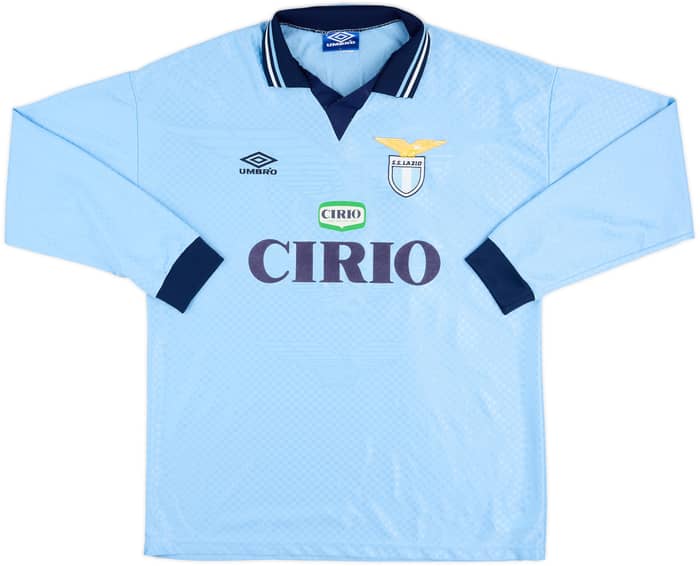 1996-97 Lazio Home L/S Shirt Rambaudi #7 - 6/10 - (L)