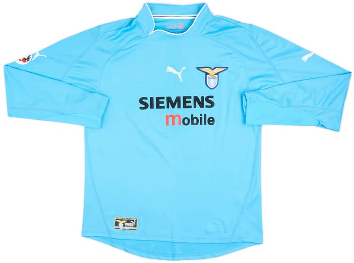 2002-03 Lazio Match Issue Home L/S Shirt Gottardi #17