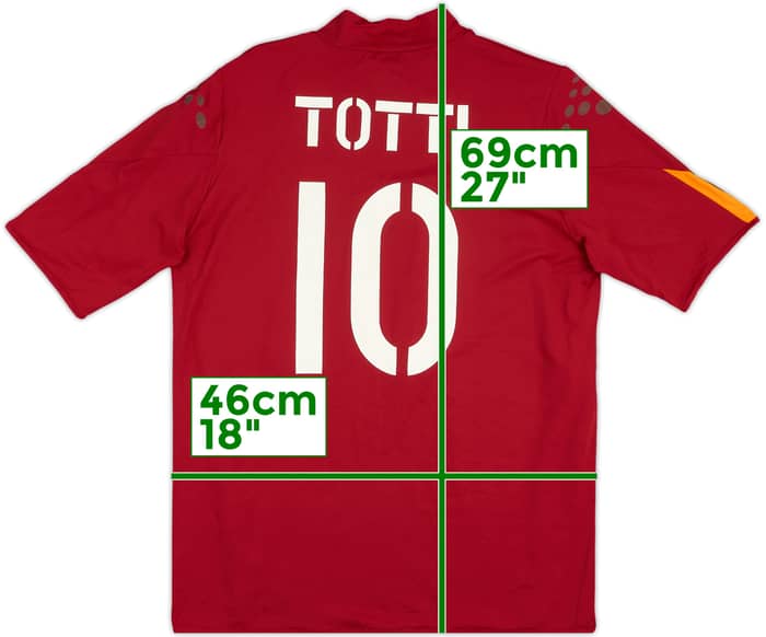 2004-05 Roma Home Shirt Totti #10 - 7/10 - (L)