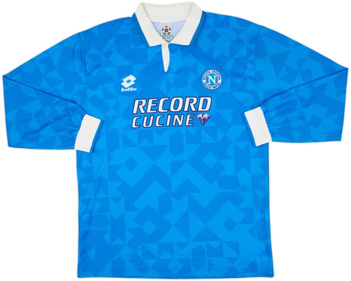 1994-96 Napoli Home L/S Shirt - 3/10 - (M)