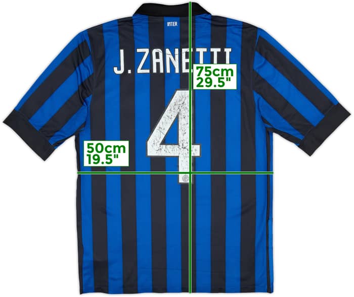 Camiseta de local del Inter Milan 2011-12 J.Zanetti #4 - 5/10 - (M)