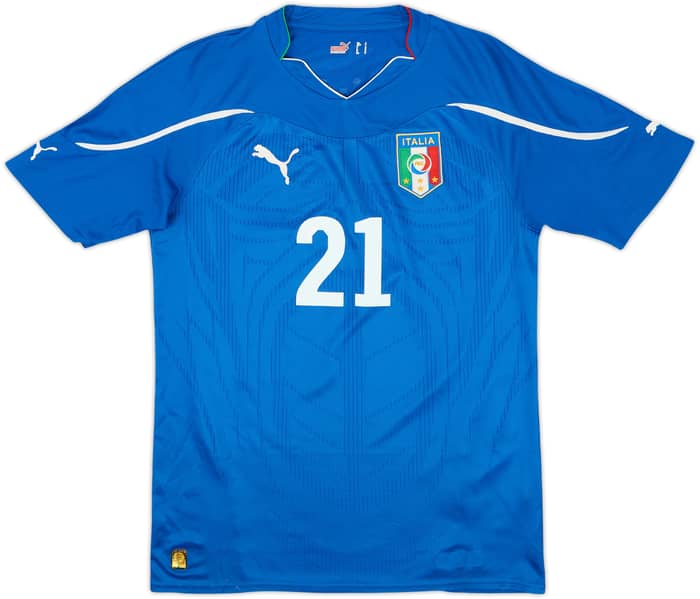 2010-12 Italy Home Shirt Pirlo #21 - 7/10 - (S)