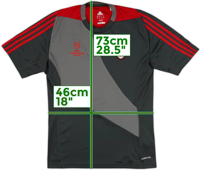 2012-13 AC Milan CL adidas Training Shirt - 9/10 - (M)