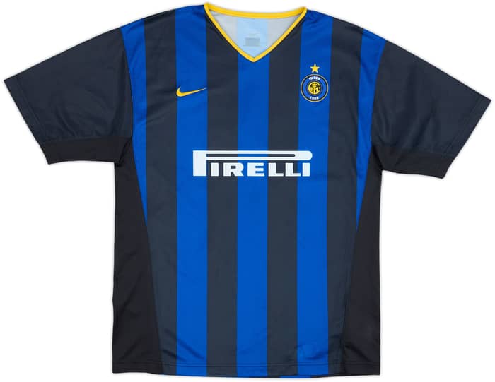 2002-03 Inter Milan Basic Home Shirt J.Zanetti #4 - 6/10 - (XL.Boys)