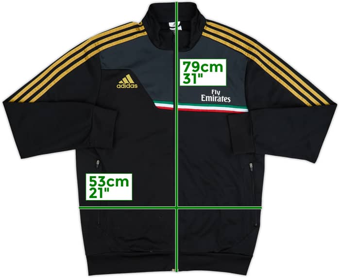 2013-14 AC Milan adidas Track Jacket - 8/10 - (L)