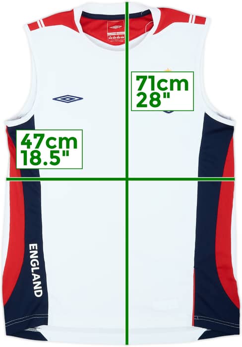 2004-06 England Umbro Training Vest - 6/10 - (M)
