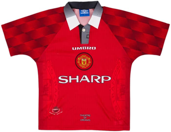 1996-98 Manchester United Home Shirt Cantona #7 - 8/10 - (Y)
