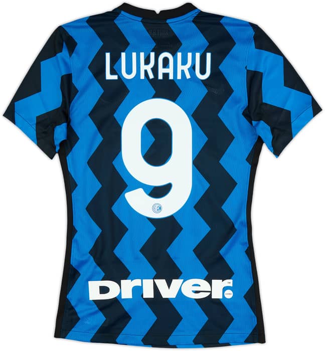 2020-21 Inter Milan Player Issue Home Shirt Lukaku #9 - 10/10 - (S)