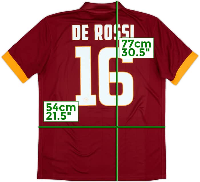 Camiseta de local de la Roma 2014-15 De Rossi #16 - 10/10 - (L)