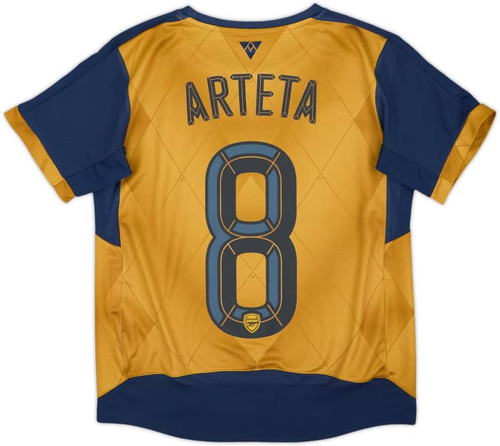 2015-16 Arsenal Away Shirt Arteta #8 - 8/10 - (M.Boys)