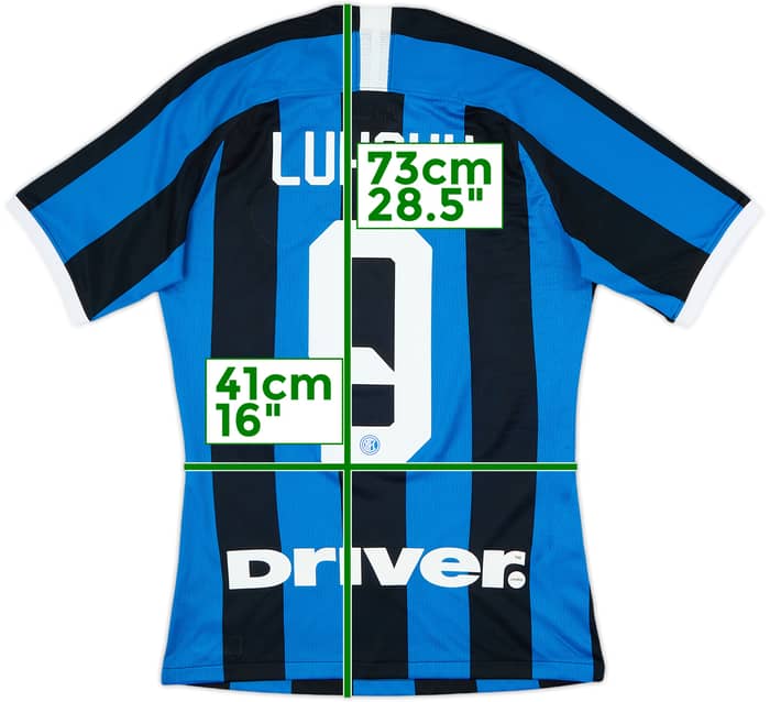 2019-20 Inter Milan Authentic Home Shirt Lukaku #9 - 9/10 - (S)