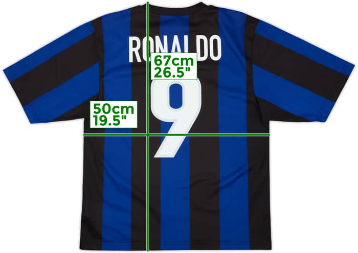 1999-00 Inter Milan Basic Home Shirt Ronaldo #9 - 6/10 - (S)