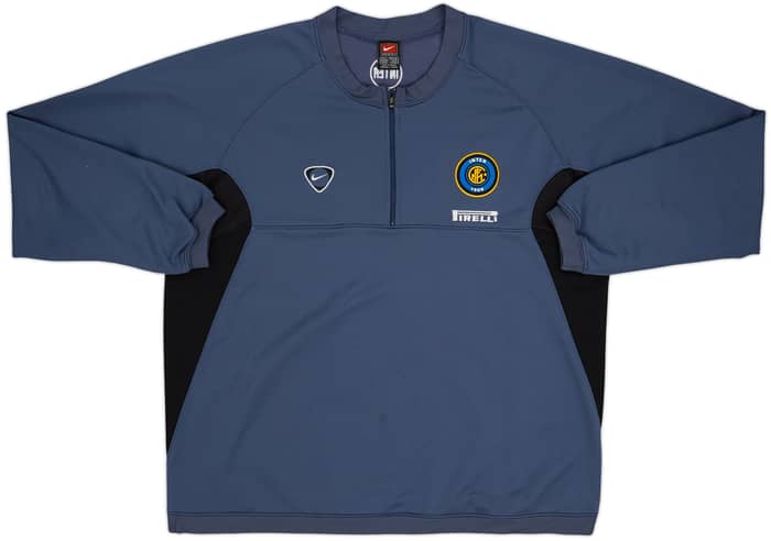 2000-01 Inter Milan Nike 1/4 Zip Sweat Top - 7/10 - (XL)