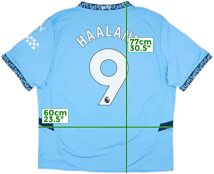 2024-25 Manchester City Home Shirt Haaland #9 - 7/10 - (XXL)