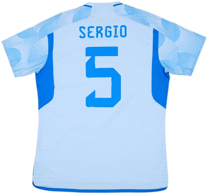 2022-23 Spain Authentic Away Shirt Sergio #5 - 8/10 - (L)