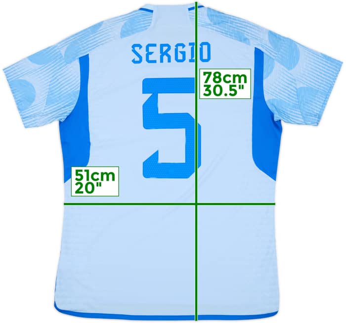 2022-23 Spain Authentic Away Shirt Sergio #5 - 8/10 - (L)