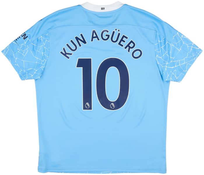 2020-21 Manchester City Home Shirt Kun Aguero #10 - 10/10 - (XL)