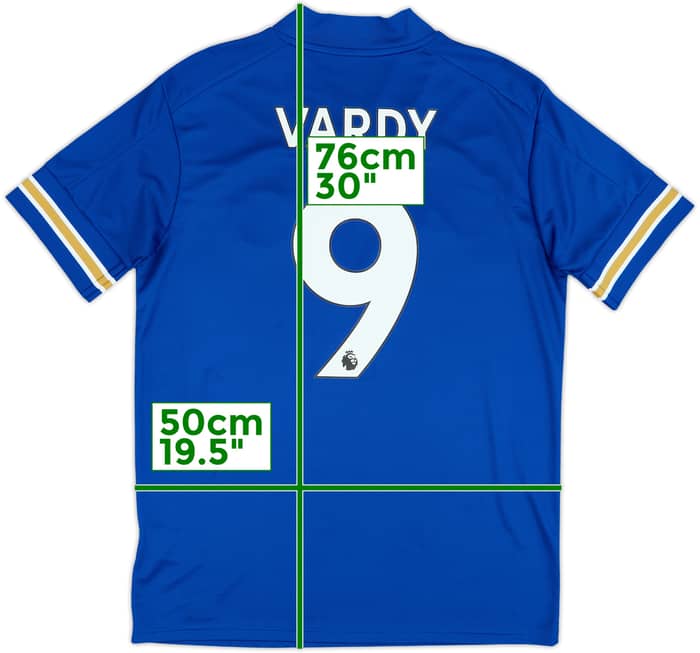 2020-21 Leicester Home Shirt Vardy #9 - 8/10 - (M)
