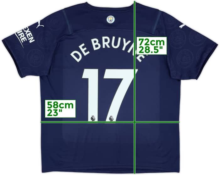 2021-22 Manchester City Third Shirt De Bruyne #17 - 10/10 - (XL)