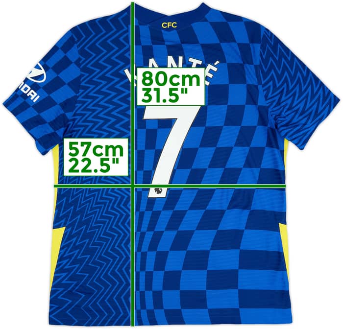 2021-22 Chelsea Authentic Home Shirt Kante #7 - 9/10 - (XL)