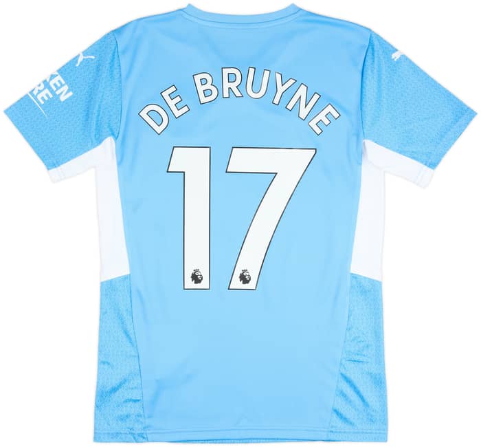 2021-22 Manchester City Home Shirt De Bruyne #17 - 7/10 - (S)