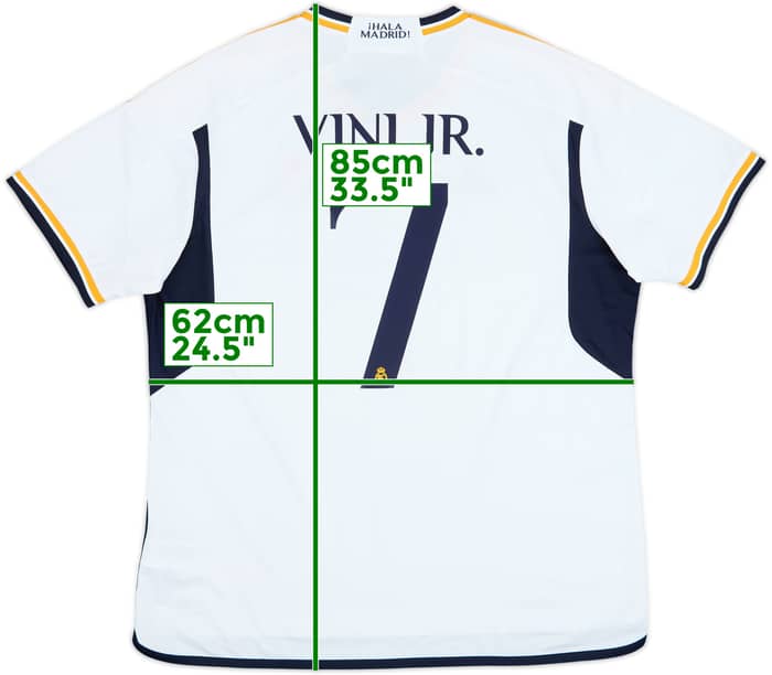 2023-24 Real Madrid Home Shirt Vini Jr #7 - 8/10 - (XXL)