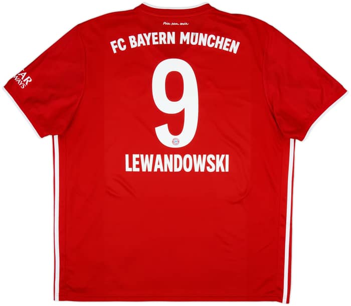 2020-21 Bayern Munich Home Shirt Lewandowski #9 - 6/10 - (XXL)