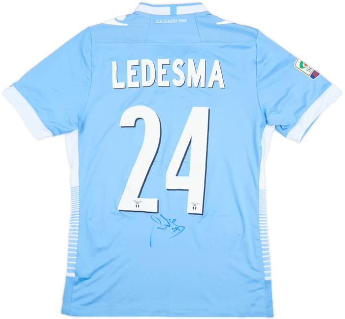 2013-14 Lazio Signed Home Shirt Ledesma #24 - 6/10 - (M)