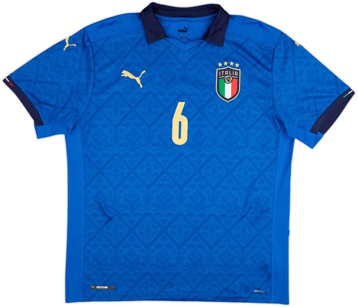 2020-21 Italy Home Shirt Verratti #6 - 9/10 - (L)