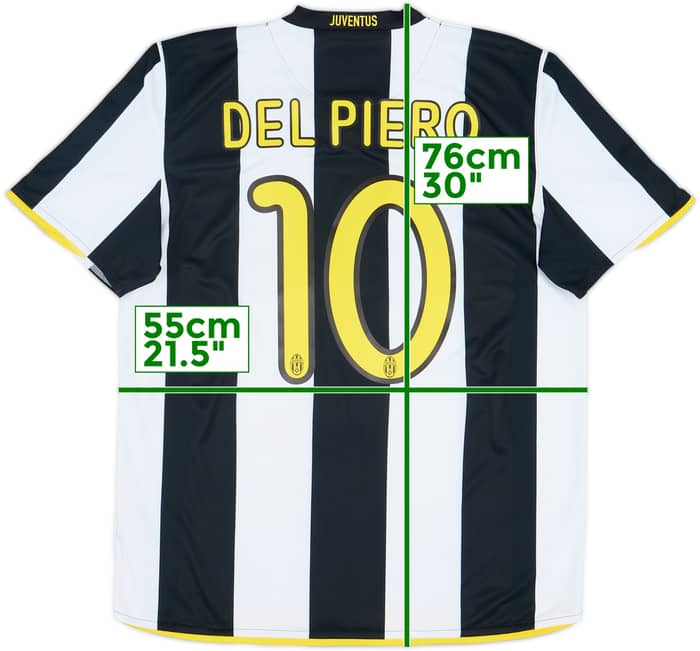 2008-09 Juventus Home Shirt Del Piero #10 - 6/10 - (L)