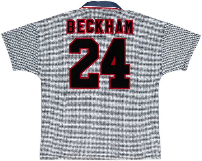 1995-96 Manchester United Away Shirt Beckham #24 - 9/10 - (XL)