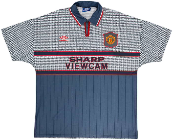 1995-96 Manchester United Away Shirt Beckham #24 - 9/10 - (XL)