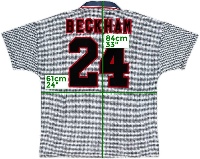 1995-96 Manchester United Away Shirt Beckham #24 - 9/10 - (XL)