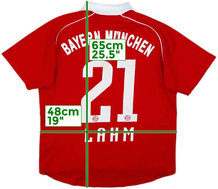 2005-06 Bayern Munich Home Shirt Lahm #21 - 6/10 - (L.Boys)