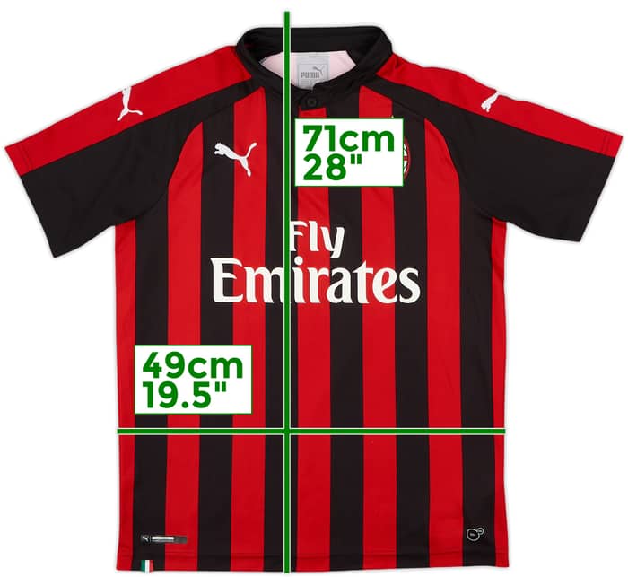 2018-19 AC Milan Home Shirt - 7/10 - (XL.Boys)