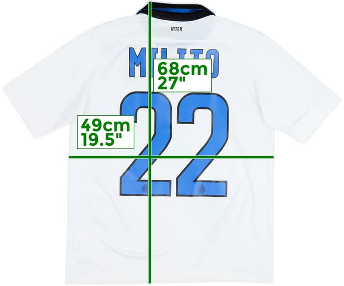 2011-12 Inter Milan Away Shirt Milito #22 - 6/10 - (XL.Boys)