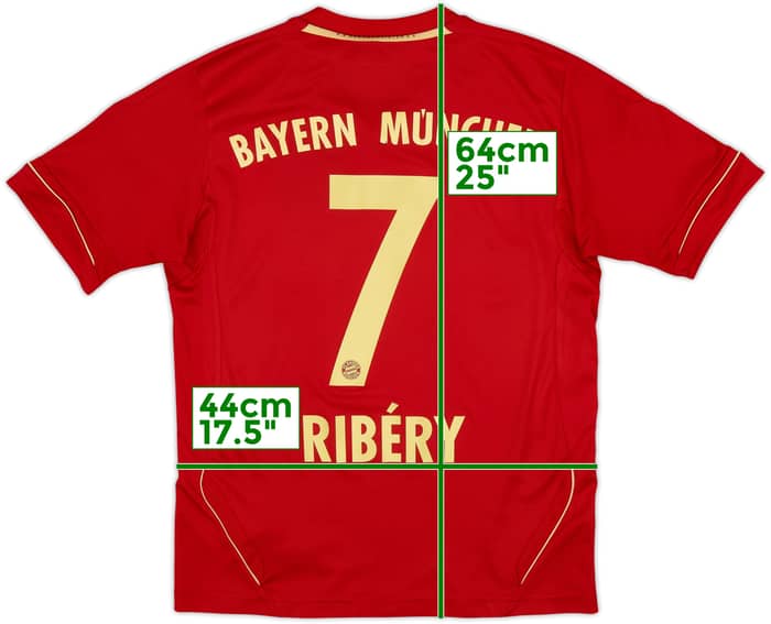 2011-13 Bayern Munich Home Shirt Ribery #7 - 6/10 - (L.Boys)