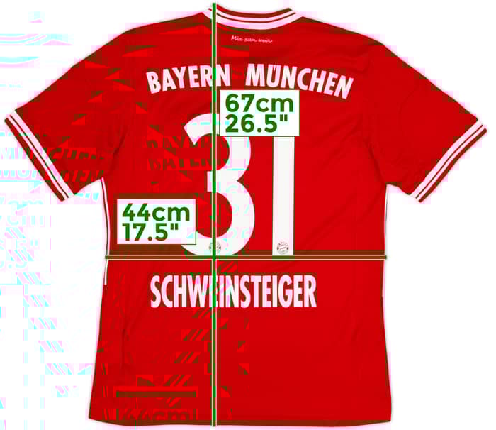 2013-14 Bayern Munich Home Shirt Schweinsteiger #31 - 8/10 - (L.Boys)