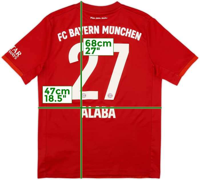2019-20 Bayern Munich Home Shirt Alaba #27 - 7/10 - (XL.Boys)