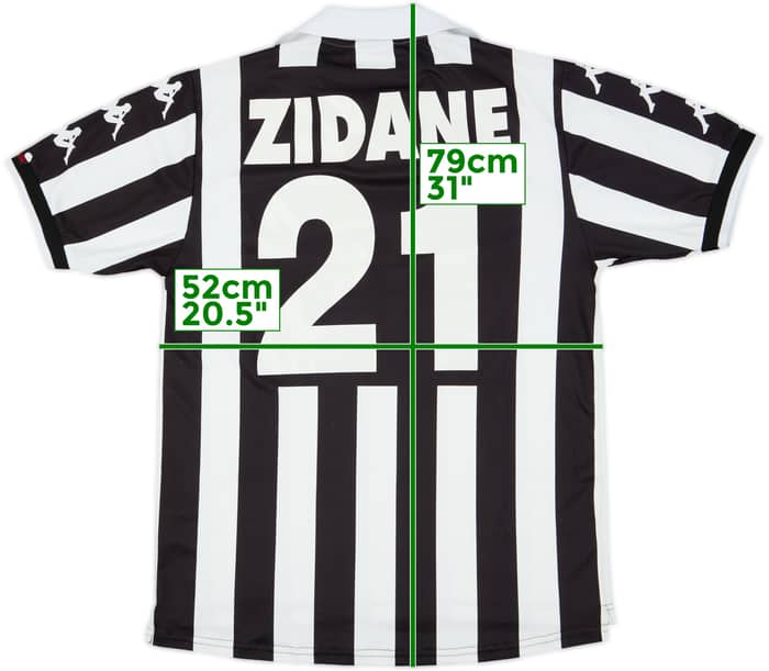 1998-99 Juventus Home Shirt Zidane #21 - 5/10 - (M)
