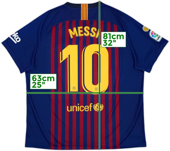 2018-19 Barcelona Home Shirt Messi #10 - 6/10 - (XXL)