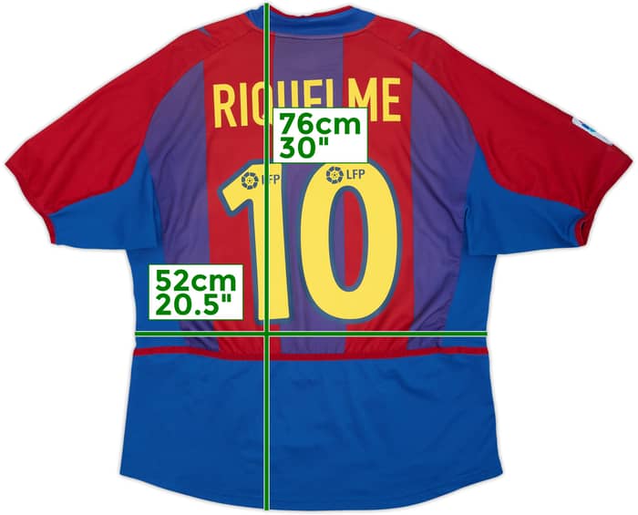 2002-03 Barcelona Home Shirt Riquelme #10 - 6/10 - (L)