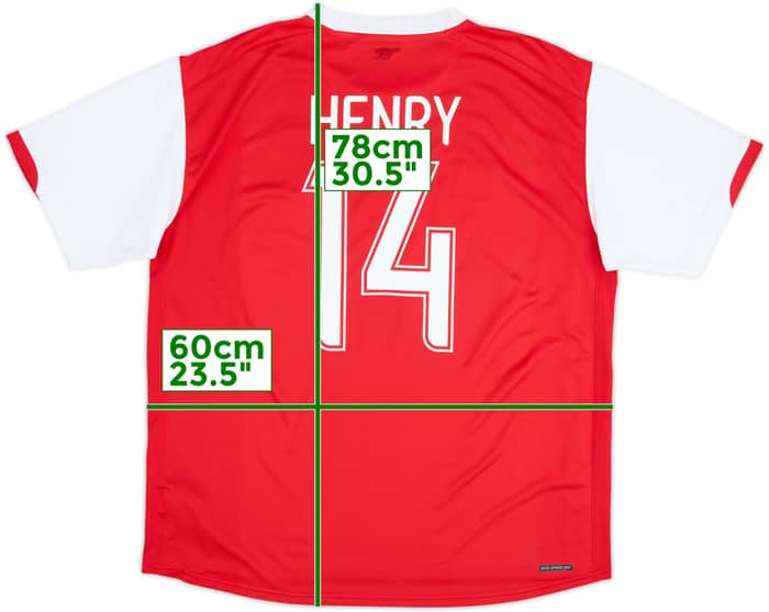 2006-08 Arsenal Camiseta Local Henry #14 - 6/10 - (XXL)
