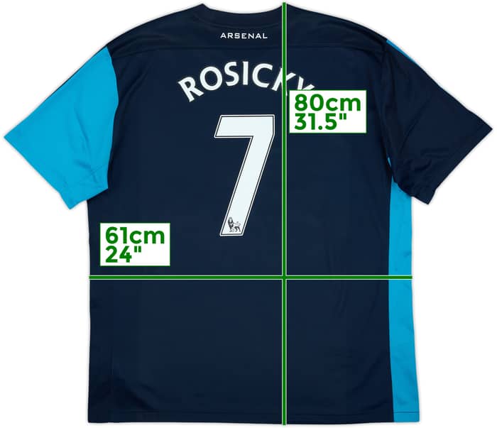 2011-12 Arsenal Camiseta de visitante Rosicky #7 - 9/10 - (XL)
