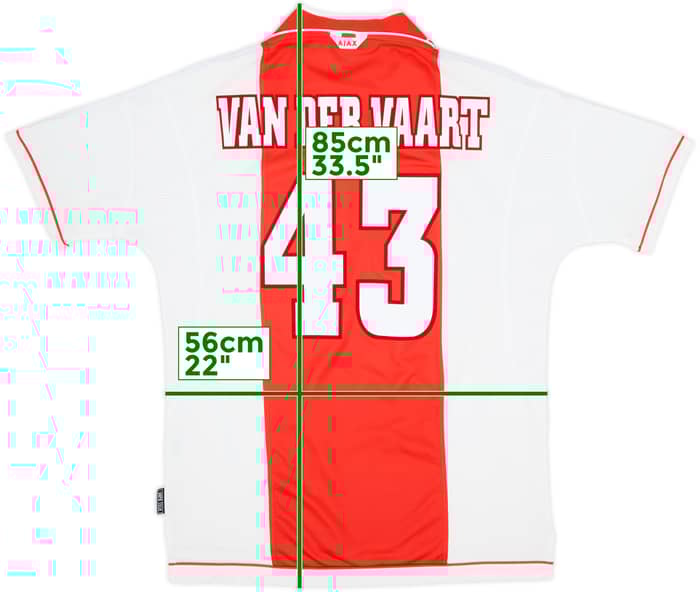 1999-00 Ajax Home Shirt Van Der Vaart #43 - 8/10 - (XL)